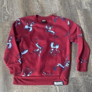 Marvel Red and Blue Graphic Crewneck Sweater